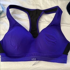VSX Purple Racerback Molded-Cup Sports Bra 36B